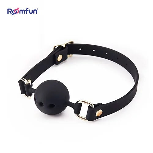 Roomfun|SM矽膠軟質三孔口球