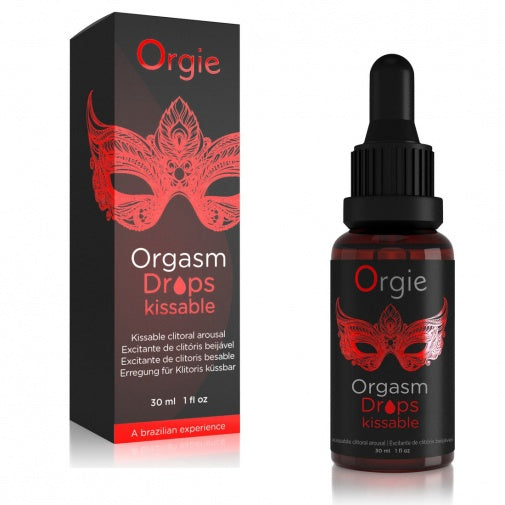 Orgie Orgasm Drops 可食用女士敏感滴剂 - 滴管装 - 30ml（红色）