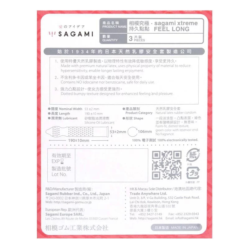 Sagami 相模究極 持久點點 乳膠安全套 3片裝