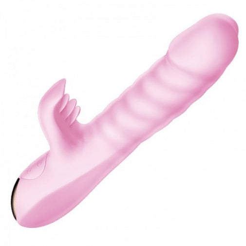 Erocome 摩羯座 兔子推撞旋转震动棒 - 粉红色