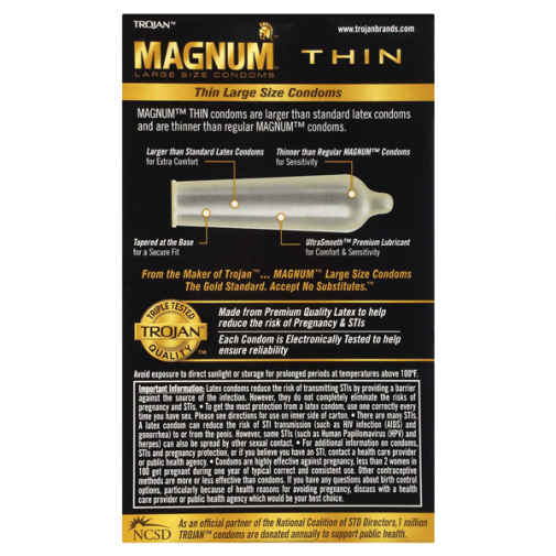 Trojan Magnum 62/55mm 超薄大碼乳膠安全套 12片裝